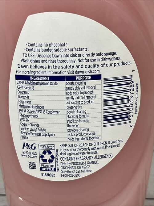 Dawn Gentle Clean Dishwashing Liquid 16.2 oz, Pomegranate & Rose Water Scent (Pack of 3) - Image 3