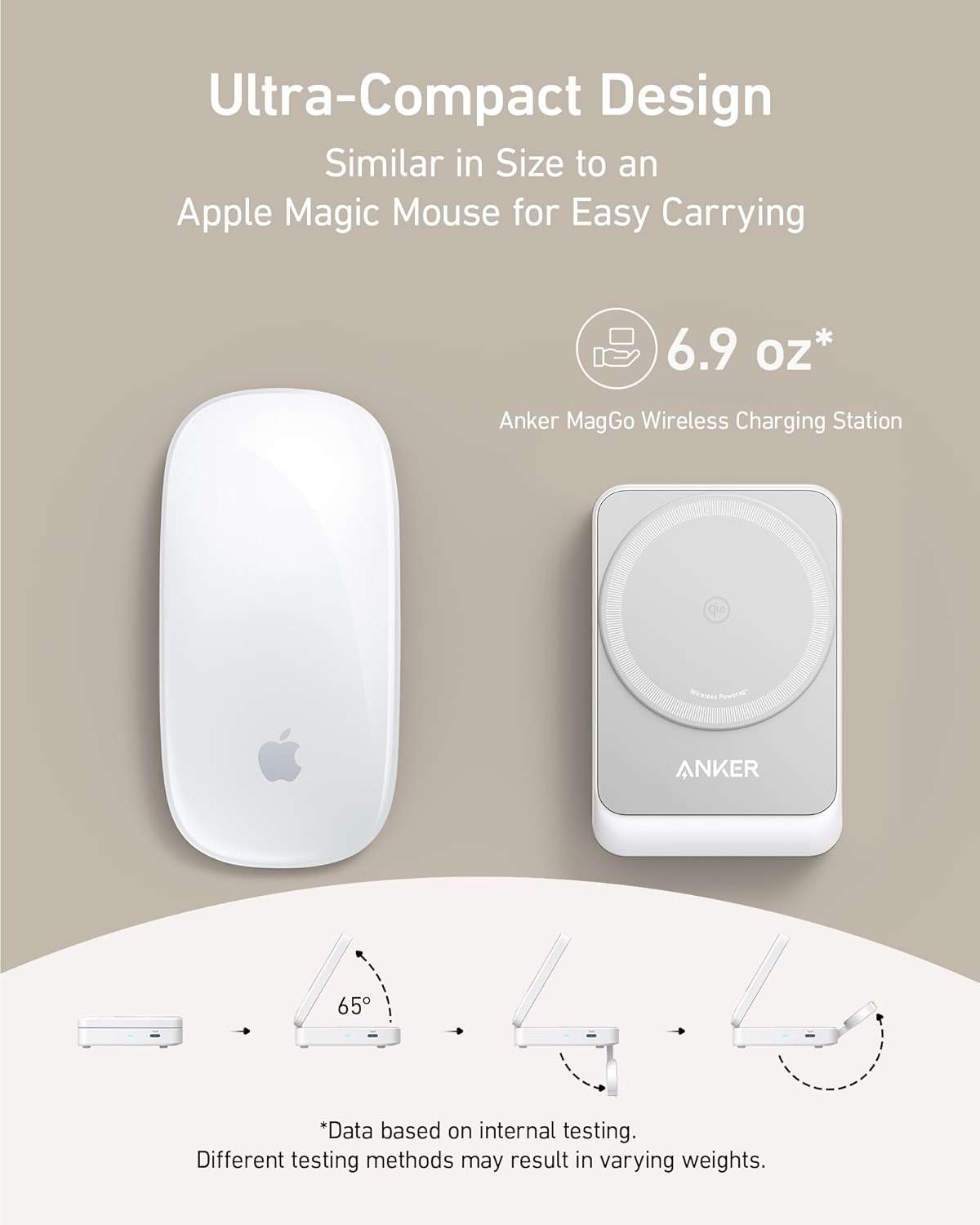 Anker MagGo 3 in 1 iPhone 17 Charging Station, MagSafe-Compatible Wireless Charger Stand, Qi2 Certified 15W Foldable Charger for iPhone 17/16/15/14/13/12, AirPods, Apple Watch Ultra(Adapter Included) - Image 3