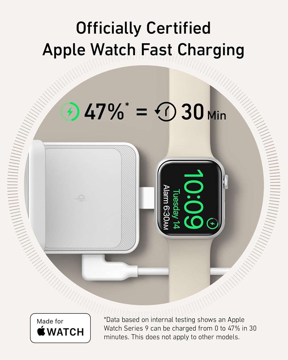 Anker MagGo 3 in 1 iPhone 17 Charging Station, MagSafe-Compatible Wireless Charger Stand, Qi2 Certified 15W Foldable Charger for iPhone 17/16/15/14/13/12, AirPods, Apple Watch Ultra(Adapter Included) - Image 4