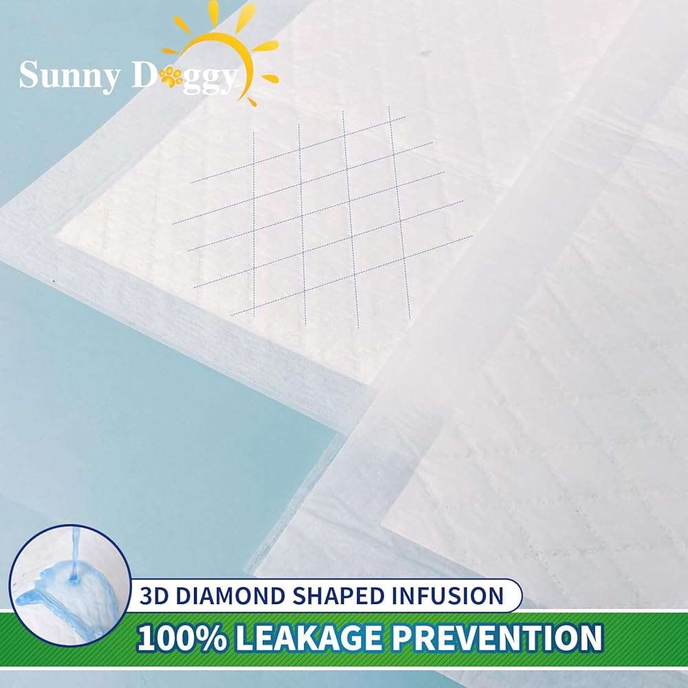SUNNY DOGGY Pee Pads for Dogs Large 22”x 22”, 120 Count Puppy Pads Pet Training Pads Disposable Upgraded Odor Control, Potty Pads Absorbent and Leak-Proof Dog Housebreaking & Puppy Supplies - Image 4