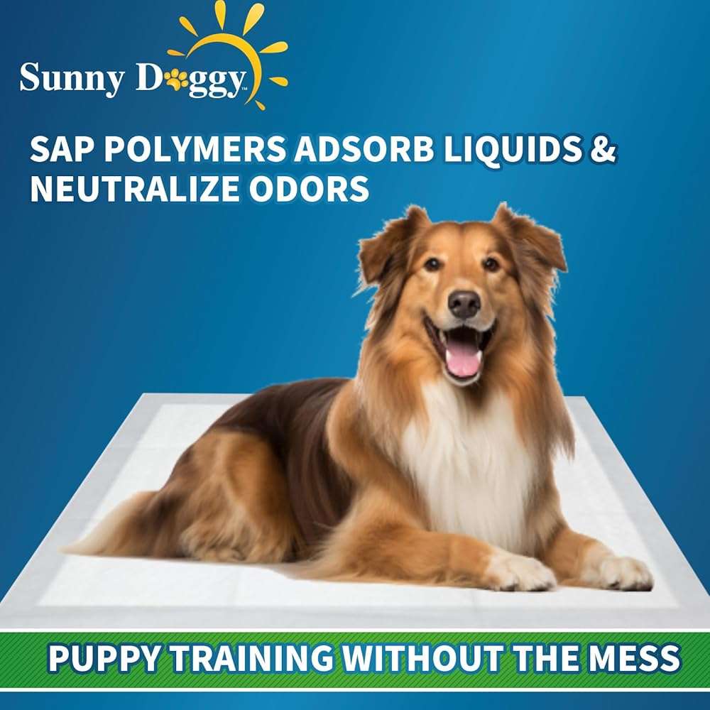 SUNNY DOGGY Pee Pads for Dogs Large 22”x 22”, 120 Count Puppy Pads Pet Training Pads Disposable Upgraded Odor Control, Potty Pads Absorbent and Leak-Proof Dog Housebreaking & Puppy Supplies - Image 7