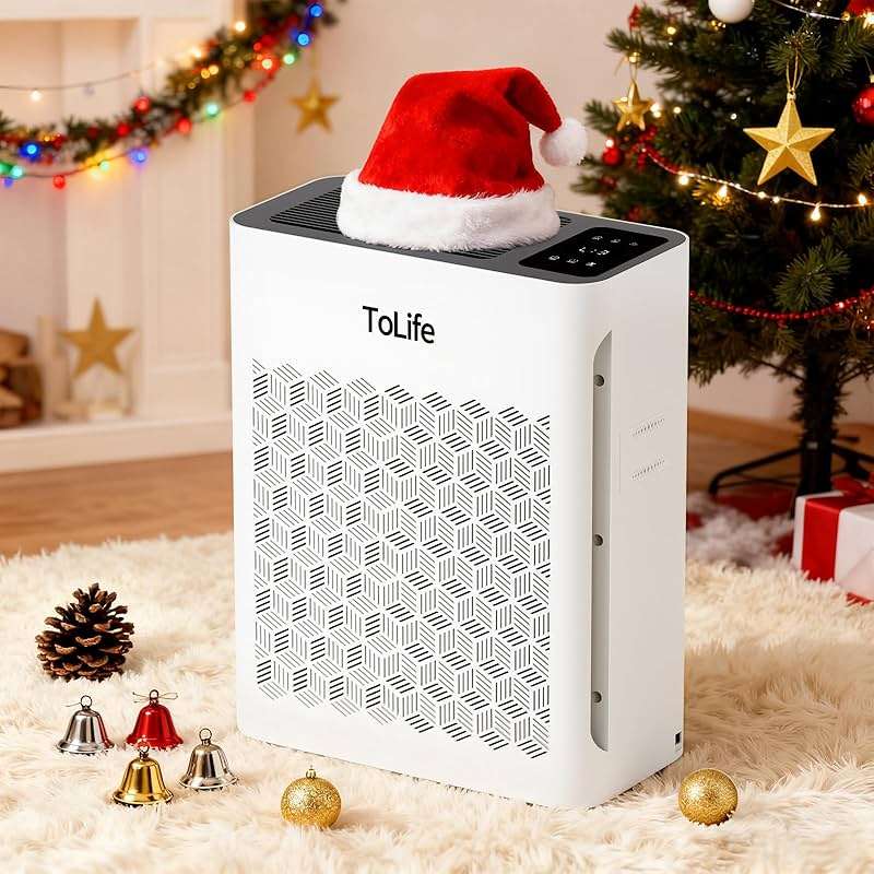Tolife Air Purifier Large Room, HEPA Air Purifiers for Home Pets Hair with Washable Filter, Air Cleaner for Bedroom up to 1095 Ft² Dust Smoke Odor, Sleep Mode, Timer, White - Image 9