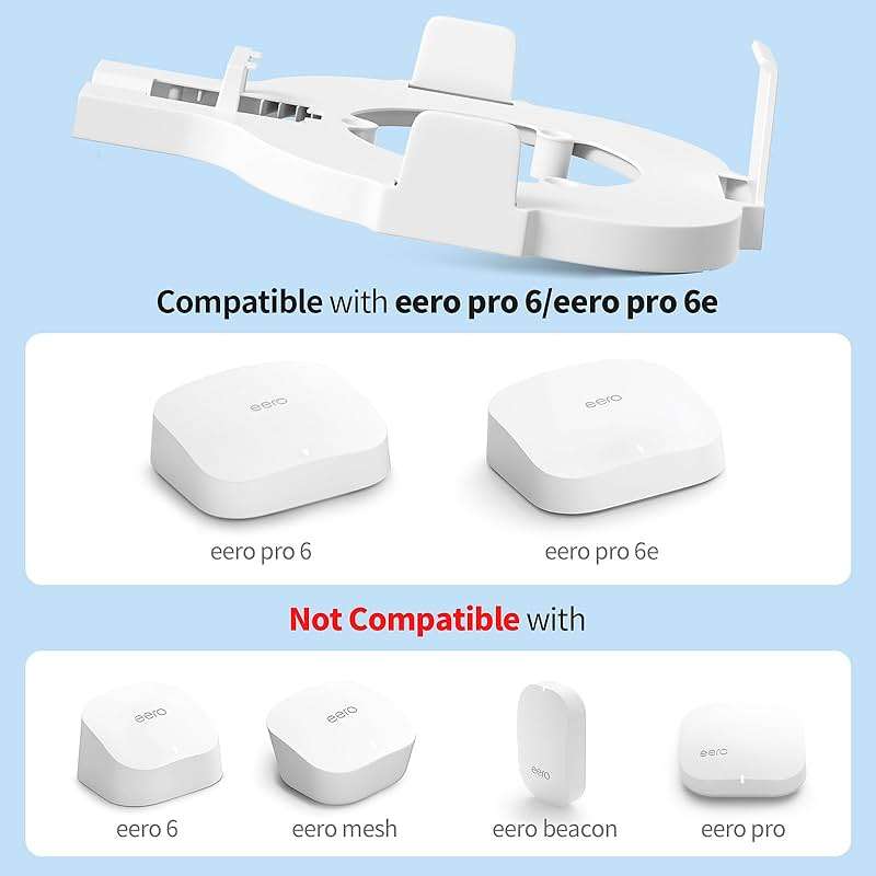Relassy Wall Mount Holder for eero 6e/6, Outlet Stand Bracket Compatible with eero 6 Mesh Wi-Fi System Extender Router (1 Pack), No Messy Wires, Space Saving - Image 2