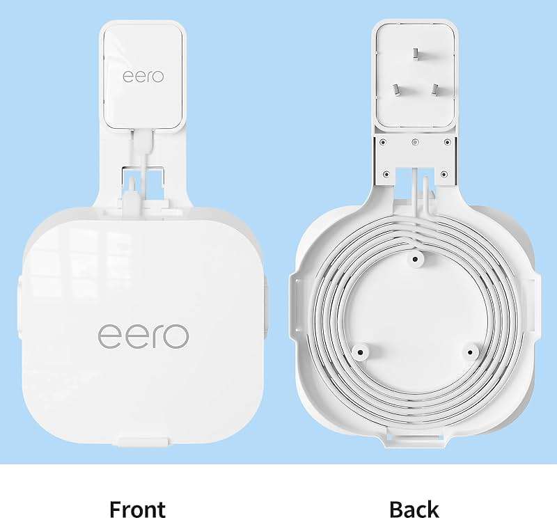 Relassy Wall Mount Holder for eero 6e/6, Outlet Stand Bracket Compatible with eero 6 Mesh Wi-Fi System Extender Router (1 Pack), No Messy Wires, Space Saving - Image 3
