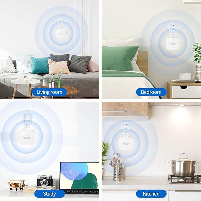 Relassy Wall Mount Holder for eero 6e/6, Outlet Stand Bracket Compatible with eero 6 Mesh Wi-Fi System Extender Router (1 Pack), No Messy Wires, Space Saving - Image 6