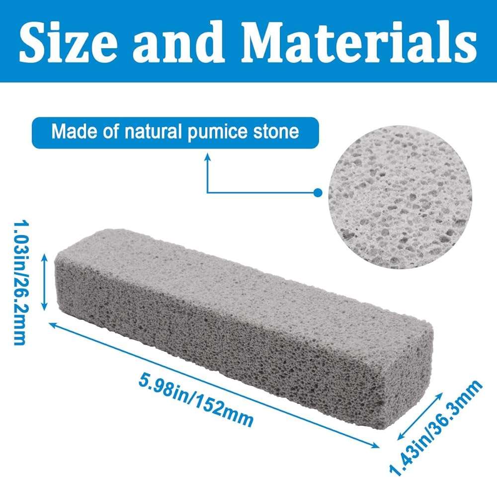 maierke 30PCS Pumice Stones for Cleaning,Grey Pumice Scouring Pad,Cleans Hard Water Ring, Calcium Stain, Pumice Stick Cleaner for Toilet, Bathtub, Kitchen Sink, Grill (5.9 x 1.4 x 0.9 Inches) M1-060 - Image 2