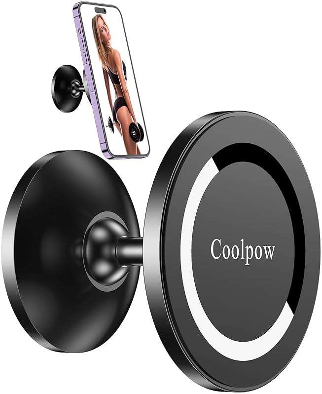 Gym Magnetic Phone Holder Mount for MagSafe【All Metal】Dual Magnetic Phone Holder for Gym Accessories Attach to Metal Surface, Gym Phone Holder Magnet for iPhone 16 15 14 13 Pro Max Gift for Men Women - Image 2