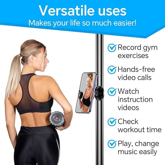 Gym Magnetic Phone Holder Mount for MagSafe【All Metal】Dual Magnetic Phone Holder for Gym Accessories Attach to Metal Surface, Gym Phone Holder Magnet for iPhone 16 15 14 13 Pro Max Gift for Men Women - Image 5