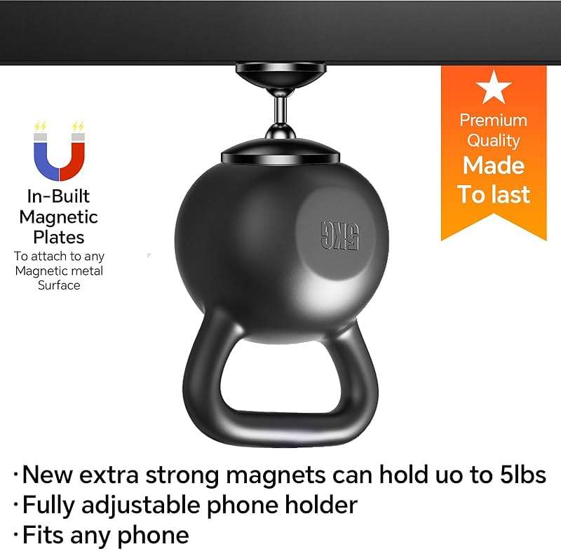Gym Magnetic Phone Holder Mount for MagSafe【All Metal】Dual Magnetic Phone Holder for Gym Accessories Attach to Metal Surface, Gym Phone Holder Magnet for iPhone 16 15 14 13 Pro Max Gift for Men Women - Image 8