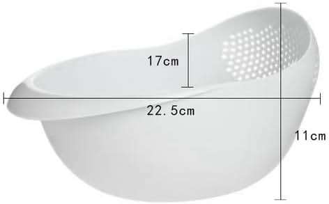 Rice Sieve Plastic Colander Kitchen Drain Basket with Handles Rice Bowl Strainer Strainer Basket Sink Drain Kitchen Tools (pink) - Image 3