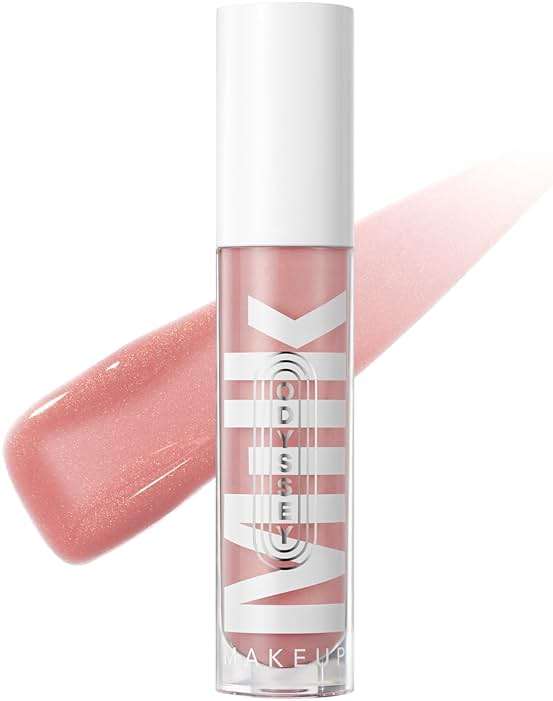 Milk Makeup Odyssey Lip Gloss – Non-Sticky, Hydrating + Sheer-Tinted Gloss with Long-Lasting, High Shine Finish – Vegan Formula Nourishes with Jojoba Oil - Image 1