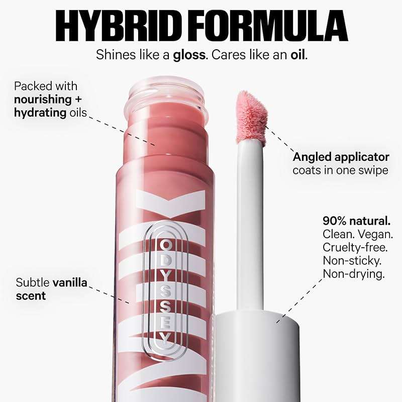 Milk Makeup Odyssey Lip Gloss – Non-Sticky, Hydrating + Sheer-Tinted Gloss with Long-Lasting, High Shine Finish – Vegan Formula Nourishes with Jojoba Oil - Image 5