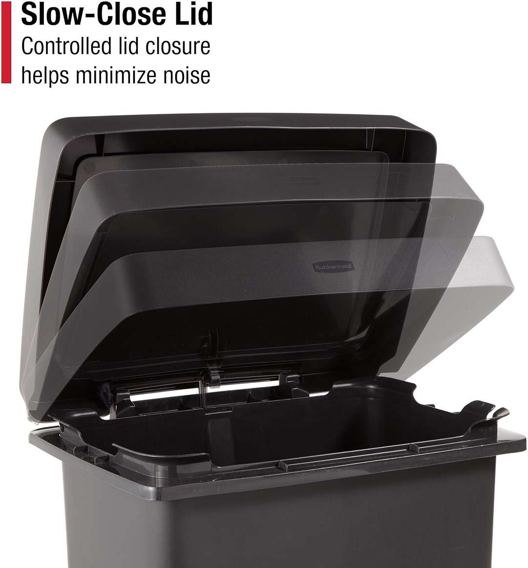Rubbermaid High-Capacity Step-On Trash Can, 19 Gallon, Single or Dual Stream Trash or Recycling, Charcoal, Stainless-Steel Pedal, for Home/Kitchen/Garage/Apartment - Image 5