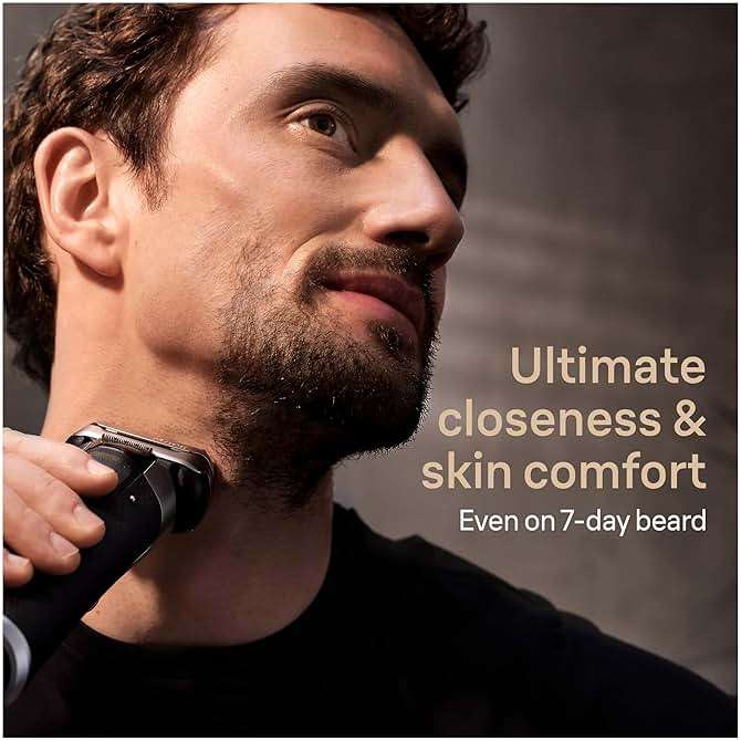 Braun Series 9 PRO+ 9577cc Electric Razor for Men, 5 Pro Shave Elements & Precision Long Hair Trimmer, 6in1 SmartCare Center, PowerCase for Mobile Charging, Wet & Dry, 60min Battery Runtime - Image 4