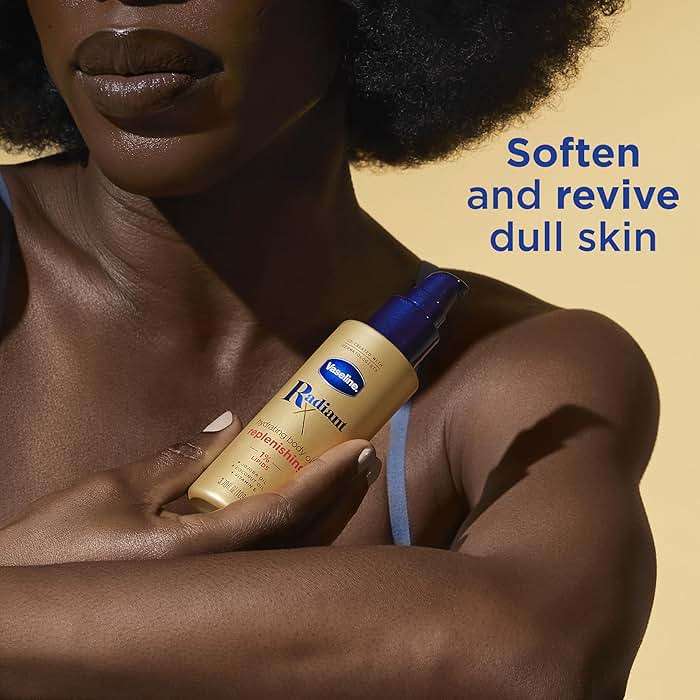 Vaseline Radiant X Replenishing and Hydrating Body Oil with 1% Lipids, Jojoba Oil, Coconut Oil, & Vitamin E 3.7 oz - Image 5