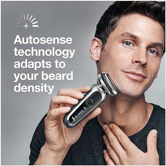 Braun Series 7 7032cs Flex Electric Razor for Men, Wet & Dry, Electric Razor, Rechargeable, Cordless Foil Shaver with Beard Trimmer and Charging Stand, Silver - Image 4