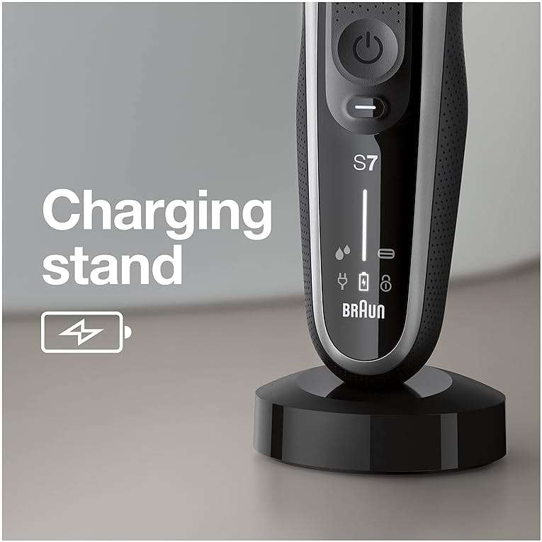 Braun Series 7 7032cs Flex Electric Razor for Men, Wet & Dry, Electric Razor, Rechargeable, Cordless Foil Shaver with Beard Trimmer and Charging Stand, Silver - Image 7