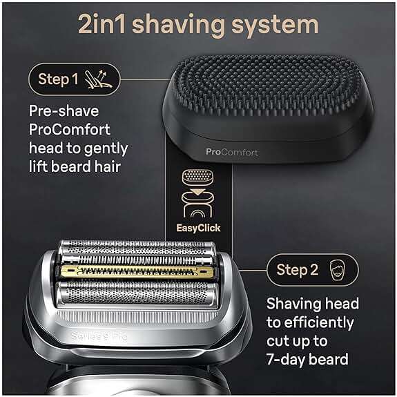 Braun Series 9 PRO+ Electric Shaver, Shaving Kit with 5 Pro Shave Elements and ProComfort Head, SmartCare Center - Image 4