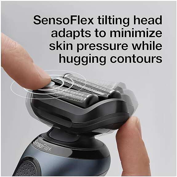 Braun Series 6 6046cs Electric Razor for Men, Wet & Dry, Electric Razor, Rechargeable, Cordless Foil Shaver with Charging Stand, Travel Case and Precision Trimmer, Black - Image 4
