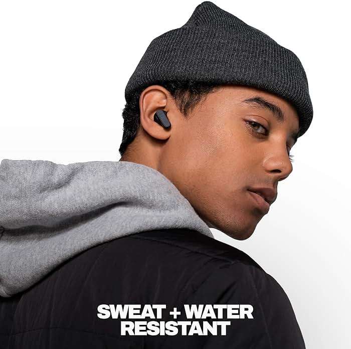 Skullcandy Dime 3 Wireless Earbuds, Bluetooth Headphones, Noise Isolating Fit, Up to 20 Hours Battery, Microphone for iPhone Android, Easy Carry with Integrated Lanyard - True Black - Image 3