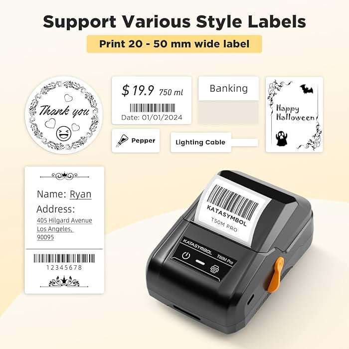 SUPVAN T50M Pro Bluetooth Label Maker Machine with 3 Tapes, Wide Waterproof Label, Versatile App with 30+ Fonts and 660+ Icons, Inkless Labeler for Home, Kitchen, School, Office Organization, Set 1 - Image 2
