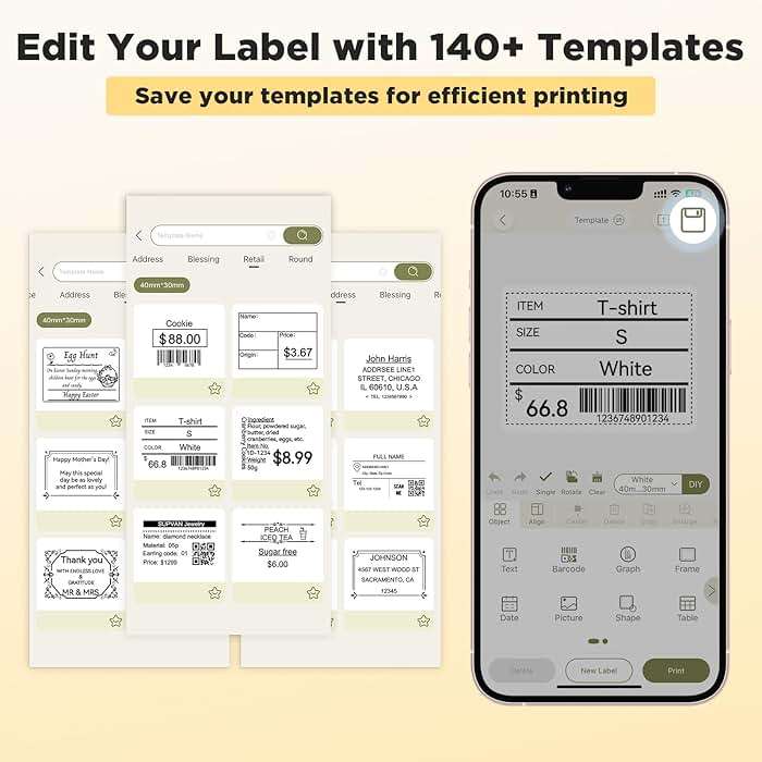 SUPVAN T50M Pro Bluetooth Label Maker Machine with 3 Tapes, Wide Waterproof Label, Versatile App with 30+ Fonts and 660+ Icons, Inkless Labeler for Home, Kitchen, School, Office Organization, Set 1 - Image 5
