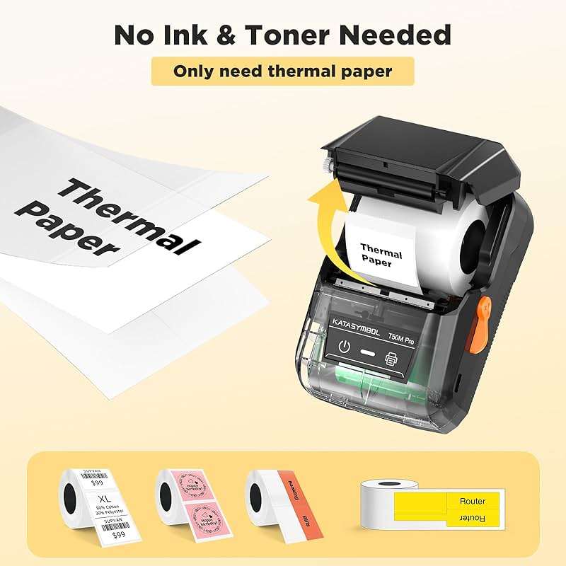 SUPVAN T50M Pro Bluetooth Label Maker Machine with 3 Tapes, Wide Waterproof Label, Versatile App with 30+ Fonts and 660+ Icons, Inkless Labeler for Home, Kitchen, School, Office Organization, Set 1 - Image 6