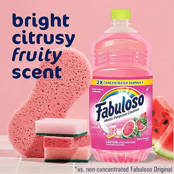 Fabuloso Multi-Purpose Cleaner and Floor Cleaner, 2X Concentrated Formula, Long-Lasting Freshness, Watermelon Scent, 56 fluid ounces - Image 4