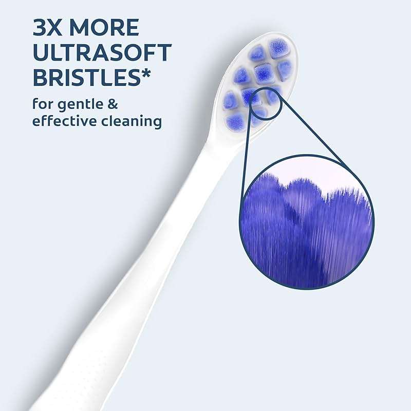 Colgate Sensitive Expert Ultra Soft Sensitive Toothbrush Pack, Extra Soft Toothbrush for Sensitive Gums and Teeth, Gently Cleans Teeth and Gums, 2 Pack - Image 3