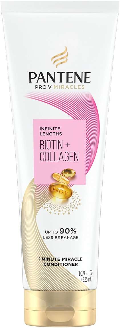 Pantene Pro-V Miracles Infinite Lengths Biotin + Collagen 1 Minute Miracle Conditioner 10.9 FL OZ - Image 1