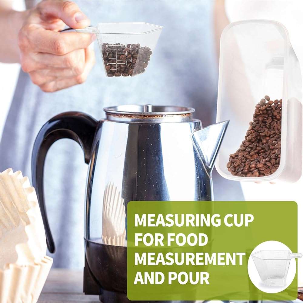 Skroam 4PCS Cereal Containers Storage [4L/135.2 oz], Airtight Food Storage Containers with Pour Spout for Kitchen & Pantry Organization Storage, Plastic Cereal Dispensers, Measuring Cup & 20 Labels - Image 6