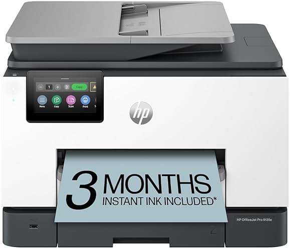HP OfficeJet Pro 9135e Wireless All-in-One Color Inkjet Printer, Print, scan, Copy, fax, ADF, Duplex Printing Best-for-Office, 3 Month Instant Ink Trial Included, AI-Enabled (404M0A) - Image 1