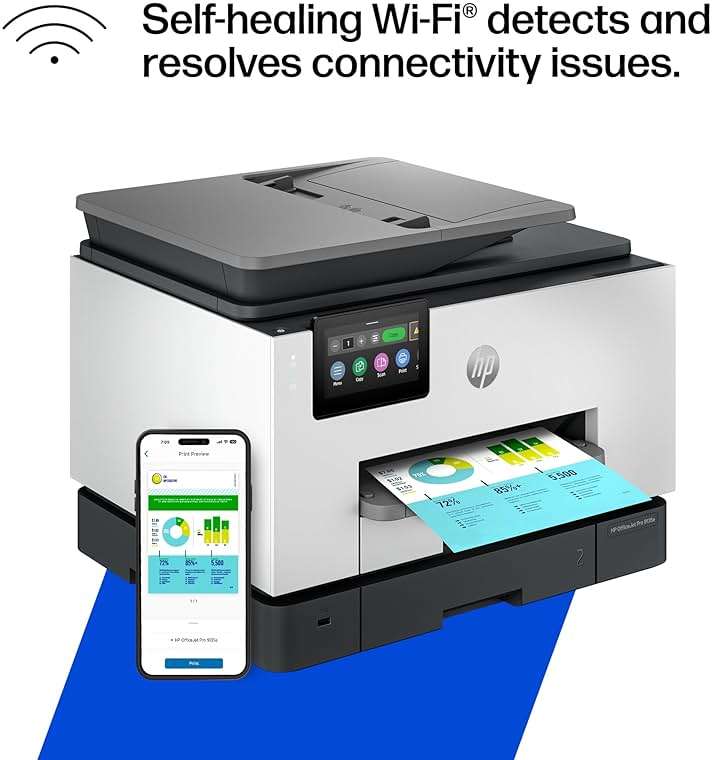 HP OfficeJet Pro 9135e Wireless All-in-One Color Inkjet Printer, Print, scan, Copy, fax, ADF, Duplex Printing Best-for-Office, 3 Month Instant Ink Trial Included, AI-Enabled (404M0A) - Image 12