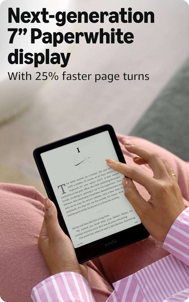 Like-New Amazon Kindle Paperwhite 16GB (newest model) – 20% faster, with new 7" glare-free display and weeks of battery life – Black - Image 2