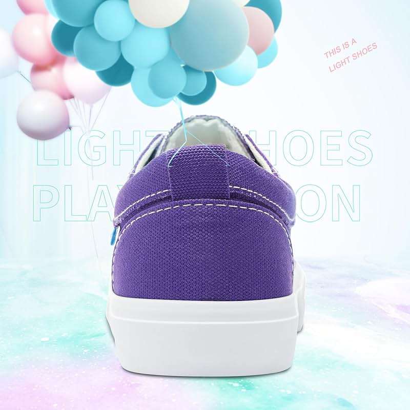 Obtaom Women's White Play Fashion Sneakers Cute Lace up Canvas Shoes Low Top Washed Canvas Flat for Lady - Image 5