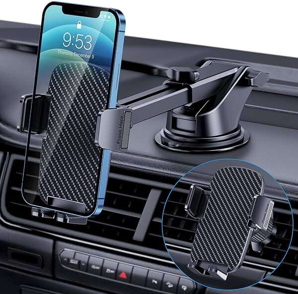 TICILFO Car Phone Holder [Military-Grade Suction] Phone Stand for Car [Super Stable] Automobile Car Mount for iPhone Universal Accessories Air Vent Dashboard Windshield Mount Fit Vehicle Accessories - Image 1