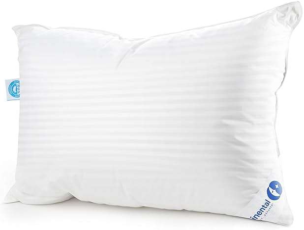 Continental Bedding Serenity Collection 700 Fill Power Hungarian Down Pillow in Low, Medium, Extra Loft - RDS Certified Down - Oeko-TEX 400TC Cotton - Standard, Queen, King - Image 6
