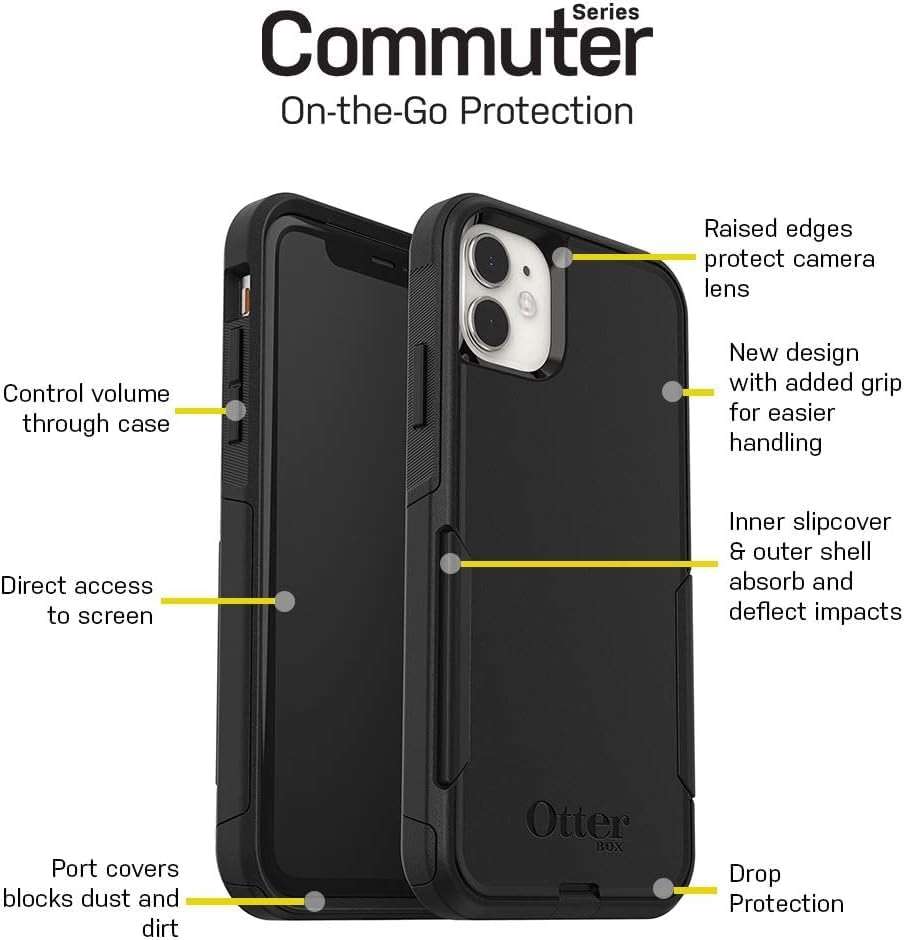 OtterBox Commuter Series Case for iPhone 11 & iPhone XR (Only) - Retail Packaging - Black - Image 7