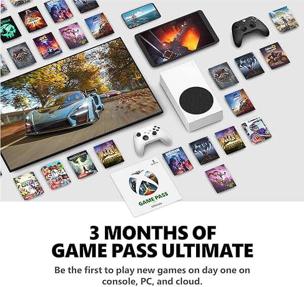 Xbox Series S Starter Bundle - Includes hundreds of games with Game Pass Ultimate 3 Month Membership - 512GB SSD All-Digital Gaming Console - Image 4