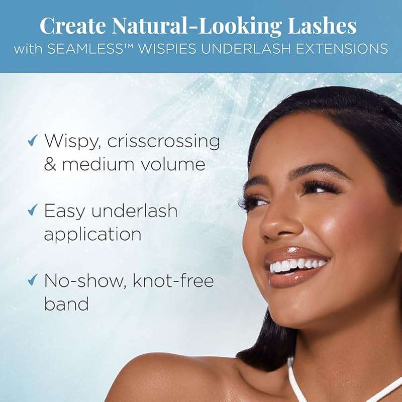 Ardell Seamless Eyelash Extensions Refill Kit Wispies - 32 Assorted Wispy Strip Cluster Lengths Customizable DIY Lash Clusters for Natural Look Lashes, 1 Pack - Image 2
