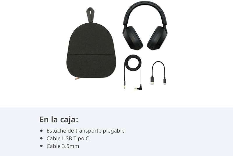 Sony WH-1000XM5 Noise Canceling Wireless Headphones - 30hr Battery Life - Over-Ear Style - Optimized for Alexa and Google Assistant - Built-in mic for Calls - Black - International Version No Warranty - Image 3
