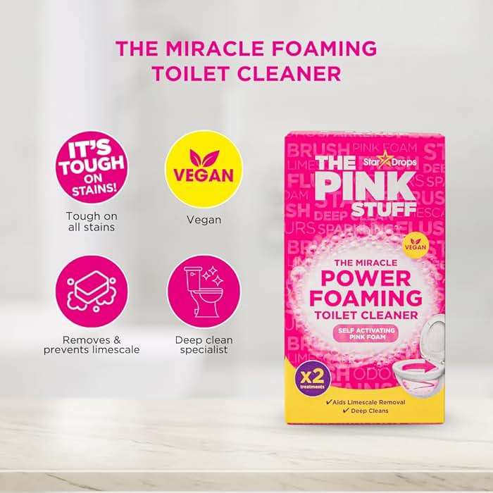 Stardrops - The Pink Stuff - The Miracle Power Foaming Toilet Cleaner - 2 Treatments - Self Activating Pink Foam Pack of 1 (7 Ounce) - Image 4