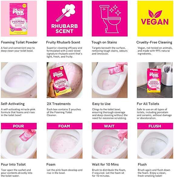 Stardrops - The Pink Stuff - The Miracle Power Foaming Toilet Cleaner - 2 Treatments - Self Activating Pink Foam Pack of 1 (7 Ounce) - Image 5