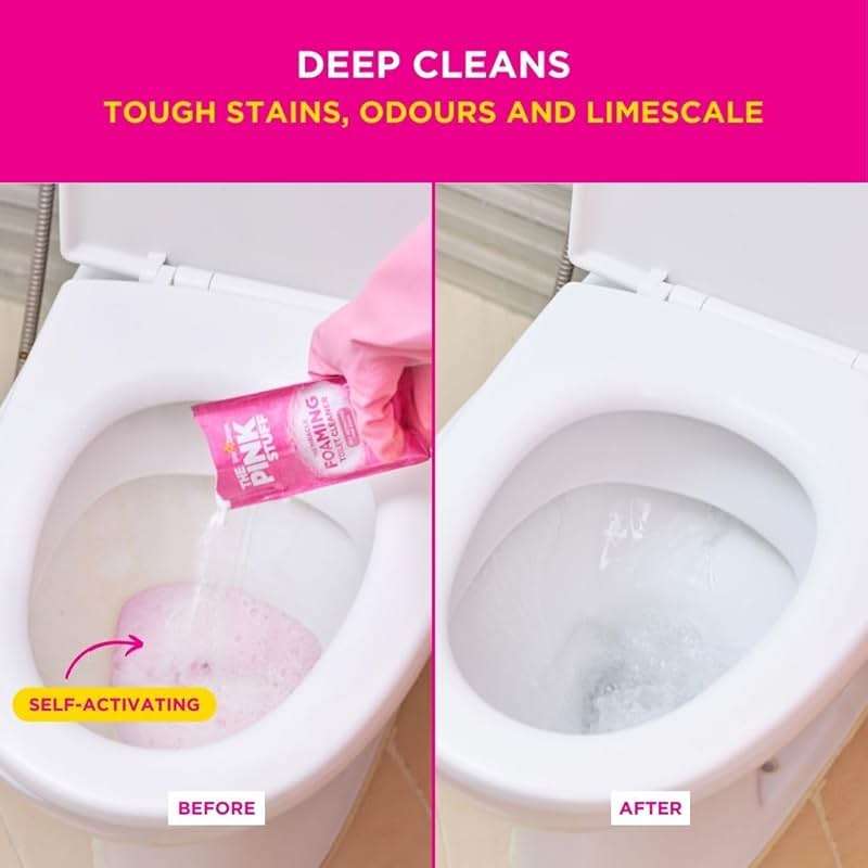 Stardrops - The Pink Stuff - The Miracle Power Foaming Toilet Cleaner - 2 Treatments - Self Activating Pink Foam Pack of 1 (7 Ounce) - Image 6