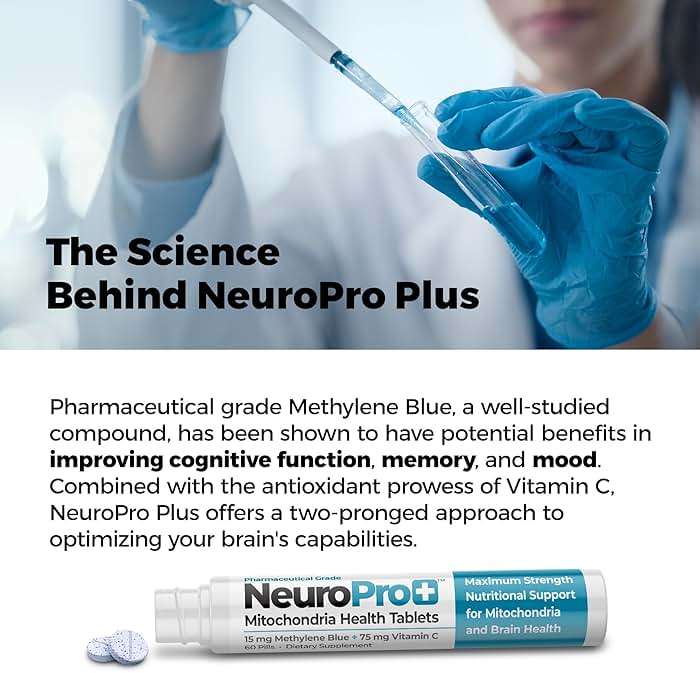 Best 365 Labs NeuroPro+ - Methylene Blue and C Complex - Maximum Strength Mitochondria Support Tablets - Fast Acting Mental Clarity Support - 60 Tablets - Image 7