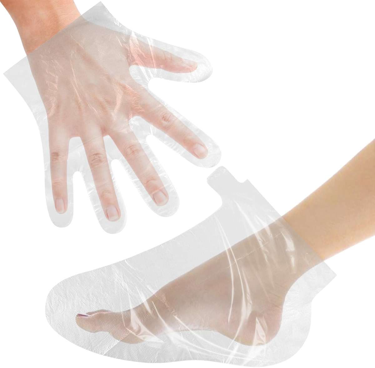 200 Pcs Paraffin Wax Liners for Feet and Hand, Disposable Paraffin Bath Liners Plastic Hand and Foot Bags for Hand & Feet Thermal Hot Wax Therapy SPA Paraffin Wax Machine,Larger and Thicker - Image 1