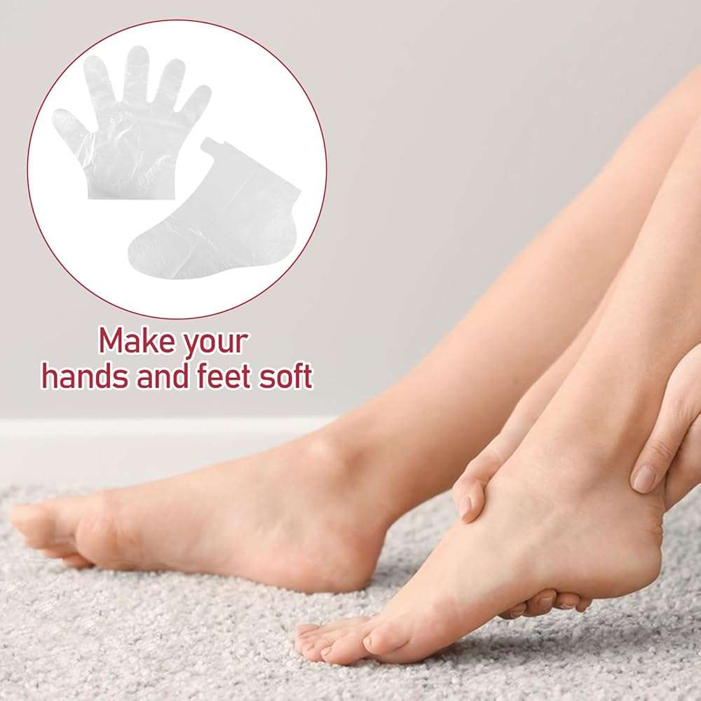 200 Pcs Paraffin Wax Liners for Feet and Hand, Disposable Paraffin Bath Liners Plastic Hand and Foot Bags for Hand & Feet Thermal Hot Wax Therapy SPA Paraffin Wax Machine,Larger and Thicker - Image 5