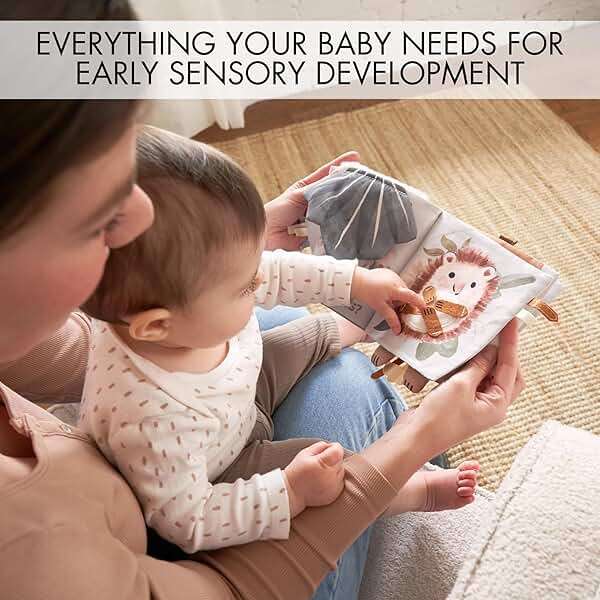 Soft Baby Book with Touch and Feel Pages - Cute Sensory Book for Babies 0-6, 6-12 & 12-18 Months with Mirror & Crinkle Paper - The Perfect Busy Book Toy for Baby Showers Or as a Newborn / Infant Gift - Image 3