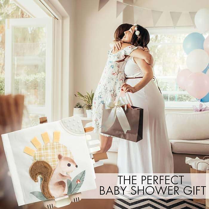 Soft Baby Book with Touch and Feel Pages - Cute Sensory Book for Babies 0-6, 6-12 & 12-18 Months with Mirror & Crinkle Paper - The Perfect Busy Book Toy for Baby Showers Or as a Newborn / Infant Gift - Image 5