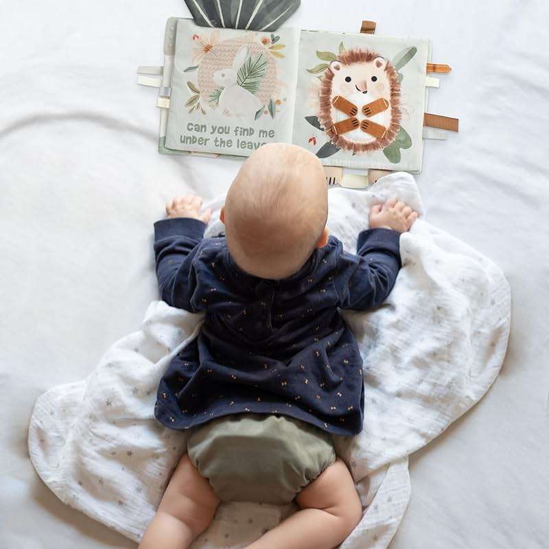 Soft Baby Book with Touch and Feel Pages - Cute Sensory Book for Babies 0-6, 6-12 & 12-18 Months with Mirror & Crinkle Paper - The Perfect Busy Book Toy for Baby Showers Or as a Newborn / Infant Gift - Image 7